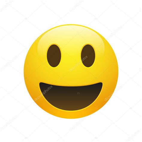 Big Yellow Smiley Faces Vector Emoji Yellow Smiley Face — Stock