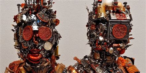 A Beautiful Cyborg Made Of Ceremonial Spice Rack Maske Stable