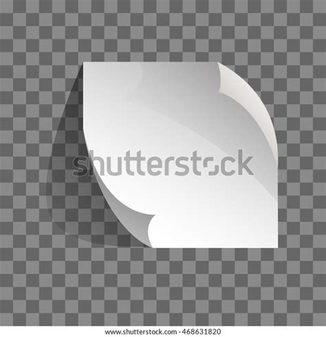 New White Page Curl On Blank Stock Vector Royalty Free