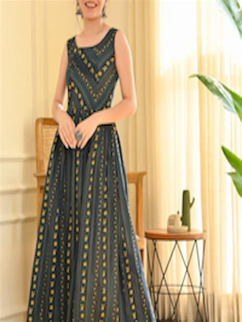 Buy Rustorange Ethnic Motifs Maxi Dress Dresses For Women 21525042