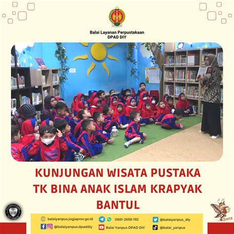 Kunjungan Wisata Pustaka Dari Siswa Siswi TK Bina Anak Islam Krapyak