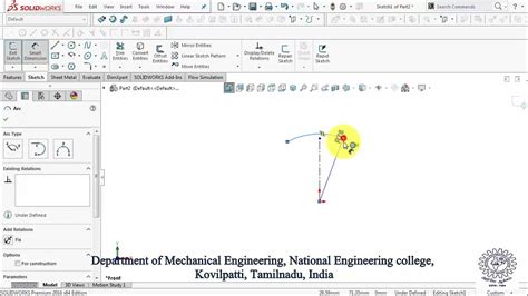 Sketching Tutorial D Sketching Using Point Arc Center Point Arc