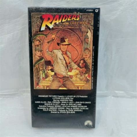 Paramount Indiana Jones And The Raiders Of The Lost Ark VHS Tape For