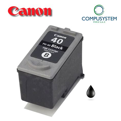 Cartucho De Tinta Canon Pg Negro Compusystem Per