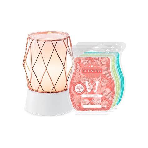 Wire You Blushing Mini Scentsy Warmer With Tabletop Base Scentsy