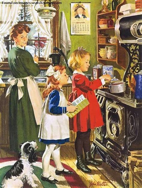 Cooking In The Kitchen Peintures Norman Rockwell Norman Rockwell Art