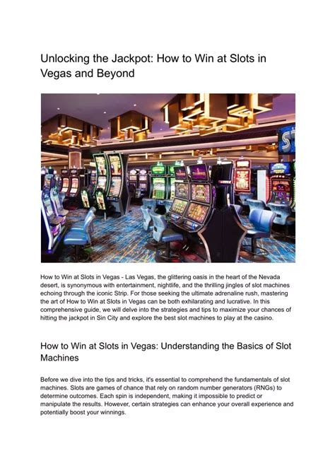 PPT - Unlocking the Jackpot_ How to Win at Slots in Vegas and Beyond ...