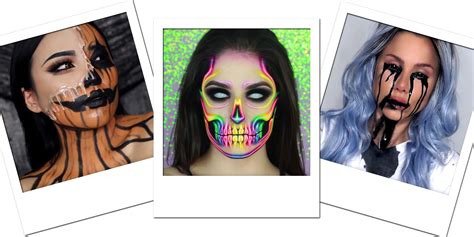 Halloween Makeup Tutorial Skeleton Half Face Easy Drawing Step By Step