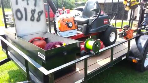 Lawn Care Trailer Setup 2014 2015 Youtube