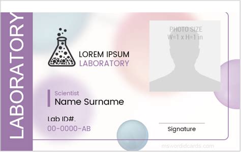 5 Ms Word Laboratory Employee Id Badge Templates Microsoft Word Id