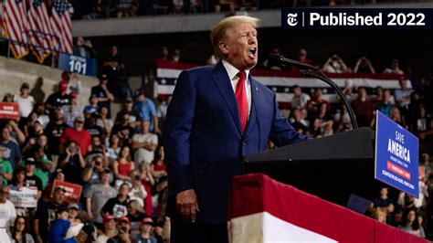 Trump Lashes Out In First Rally Since F B I Search The New York Times