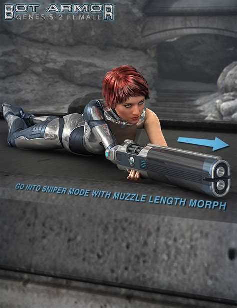 Genesis 2 Female Bot Armor Bundle Daz 3d