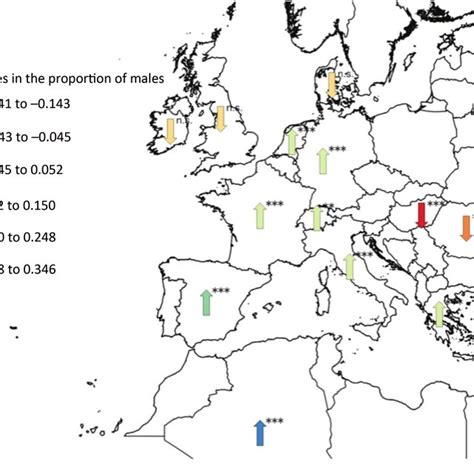 The Size And Direction Of The Difference In Male Bias In The Sex Ratio