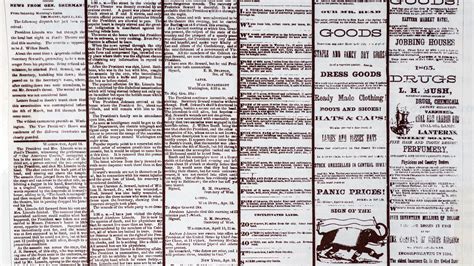 Des Moines Register historic front page: Death of President Lincoln