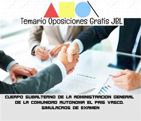 Temario Pdf Cuerpo Subalterno De La Administracion General De La