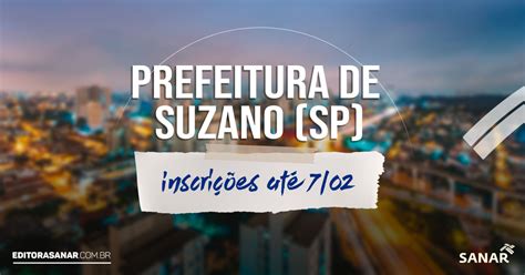 Concurso Prefeitura De Suzano Sp Vagas Na Rea Da Sa De Sal Rios