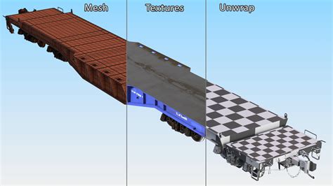 Heavy Duty Flatcar 3D model - TurboSquid 2156942