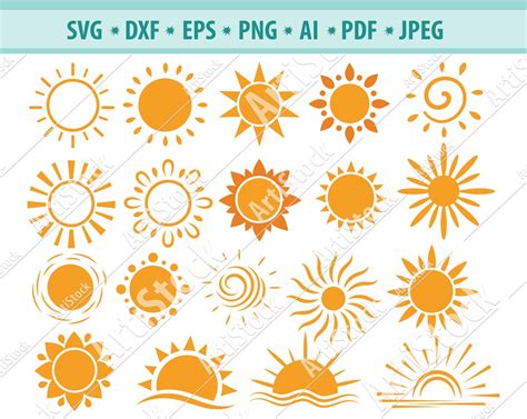 Sonne Svg Datei Sonne Cricut Svg Sonne Dxf Sonne Silhouette Sonne