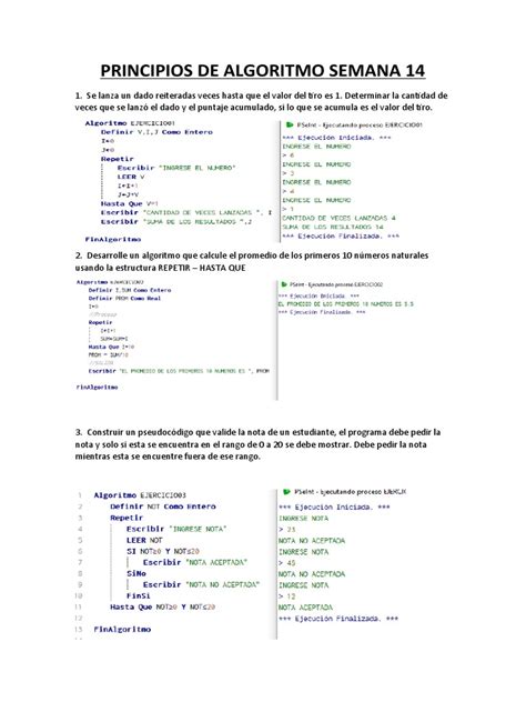 Principios De Algoritmo Semana 14 Pdf