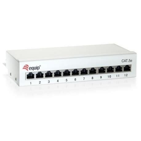 Equip 12 Port Cat 6 Desktop Patch Panel Light Grey Esipaneelid