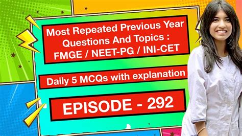 Episode Most Repeated Previous Year Questions And Topics Fmge Neet