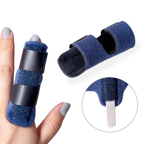 Finger Splint- Set of 5 Finger Splints With 5 Nylon Sleeves for Trigger