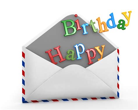 Envelope With Happy Birthday Text Stock Photo | PowerPoint Presentation Sample | Example of PPT ...