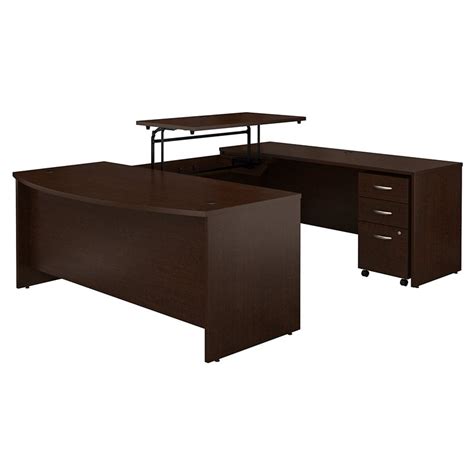 Bush Business Furniture Series C W Sit To Stand U Shaped Desk Office