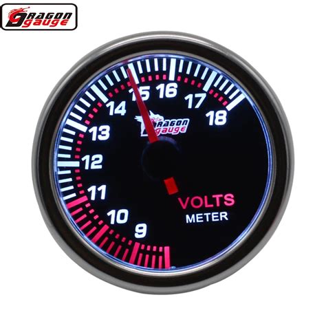 Dragon Gauge 52mm Universal White Blacklight Motor Auto Car Volt Gauge