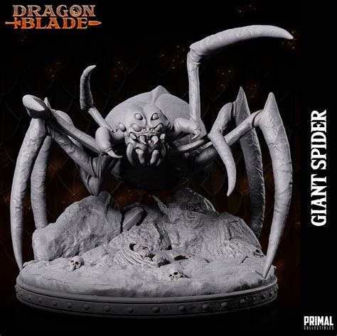 8K Giant Spider Primal Collectibles Gaming Miniatures Resin Fantasy RPG ...