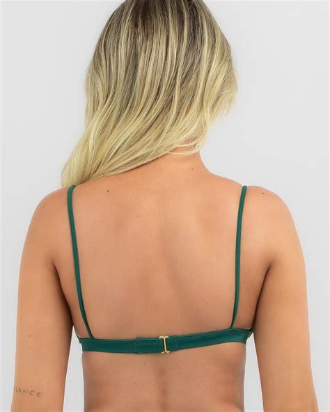 Shop Billabong Summer High Coco Bralette Bikini Top In Jewel Green