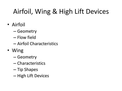 SOLUTION: 7 Wing, Airfoil & High lift device - Studypool