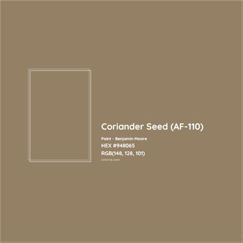 Coriander Seed (AF-110) Complementary or Opposite Color Name and Code (#948065) - colorxs.com