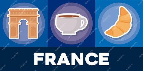 Premium Vector France Icon Set