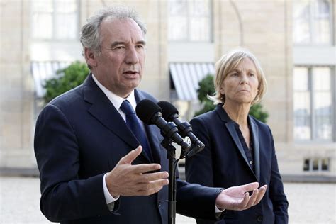 Photo Francois Bayrou Président du MoDem et Marielle de Sarnez