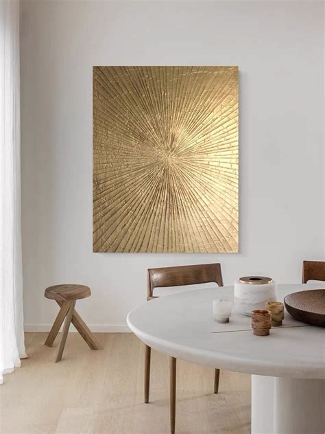 Gold 3D Textured Wall Art Gold Wall Art Gold Abstract Wall Art Gold ...