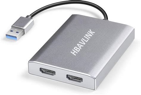 Hbavlink Usb To Hdmi Adapter For Dual Monitors Usb To Dual Hdmi