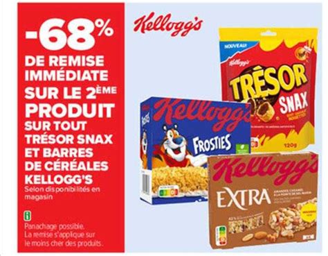 Offre Trésor Snax Et Barres De Céréales Kellogg s chez Carrefour