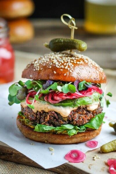 Portobello Mushroom Burger Feasting At Home