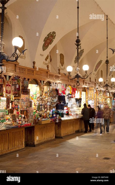 Inside the Cloth Hall (Sukiennice). Rynek Glowny, Krakow, Poland Stock Photo - Alamy