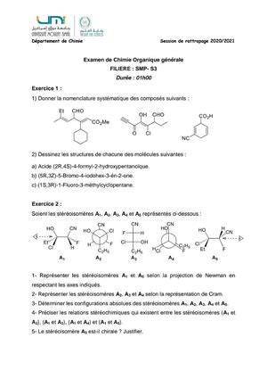 Exercices S Isom Rie St R Oisom Rie Chimie Organique G N Rale