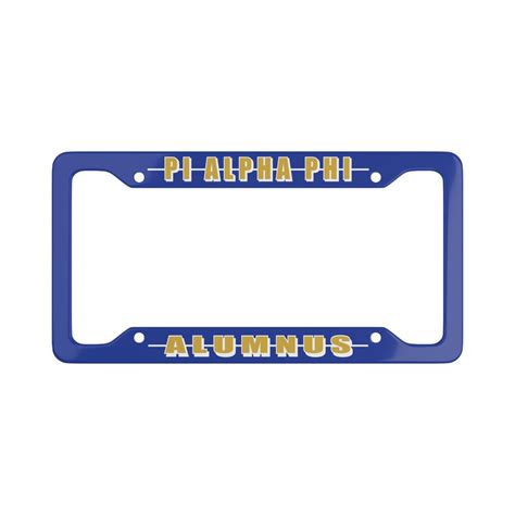 Pi Alpha Phi Alumni License Plate Frame New - Etsy