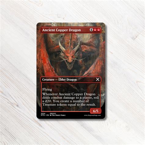 Ancient Copper Dragon Mtg Proxy S Fantasy