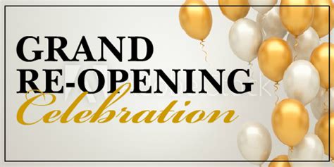 Grand Reopening Celebration Grand Re-Openings Vinyl Banners