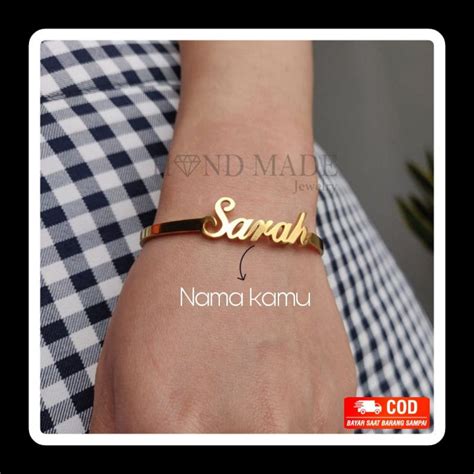 Jual Gelang Nama Gelang Nama Titanium Gelang Nama Titanium Anti Karat