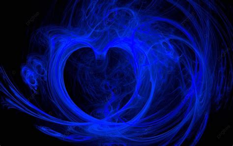 Illustration Of A Blue Fire Heart Illustration Heart Light Photo ...