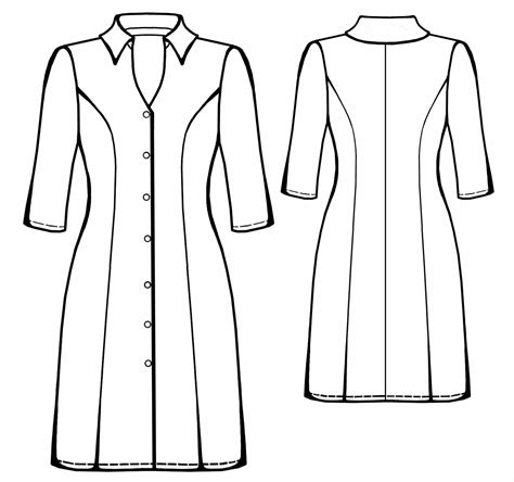 Shirt Dress Sewing Pattern 5558 Made To Measure Sewing Pattern From