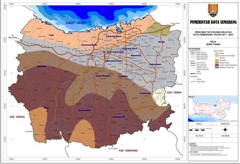 Gambar 1. Peta Jenis Tanah Kota Semarang Sumber : BAPPEDA Kota Semarang ...