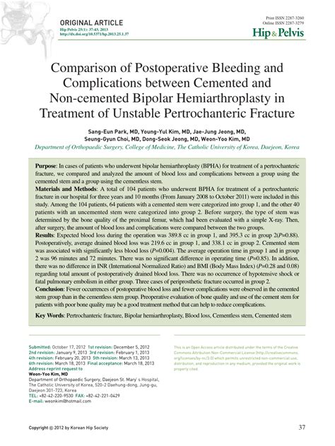 (PDF) Comparison of Postoperative Bleeding and Complications between ...