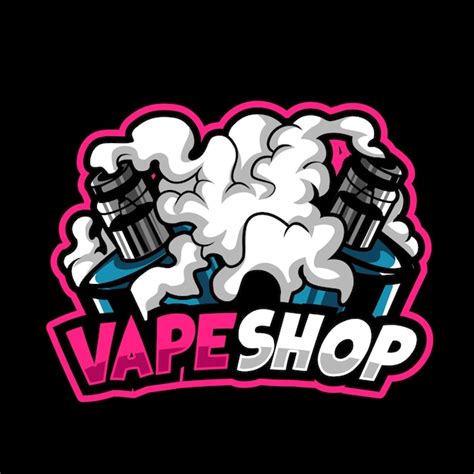 Plantilla De La Empresa De Logotipo De La Tienda De Vape Vector Premium